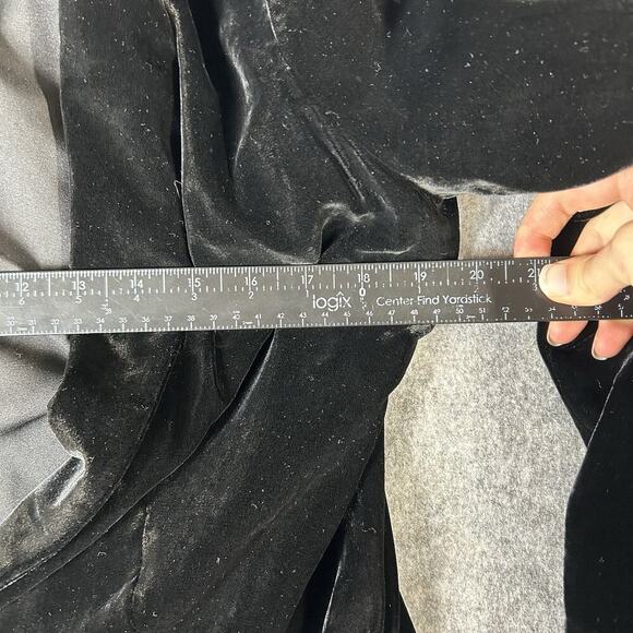 J Jill Blazer Jacket Medium Velvet Velour Textured Black Button Front Silk Rayon - Picture 9 of 9